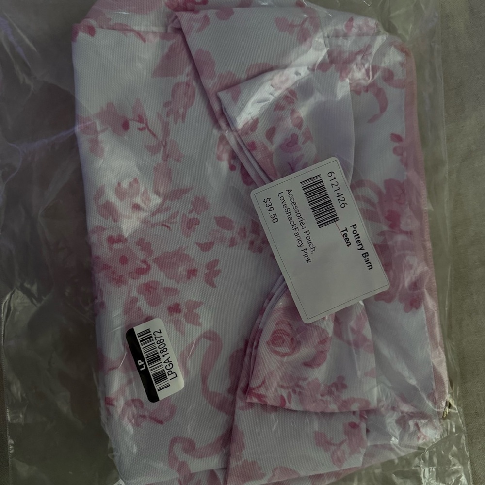 Pottery Barn X Love Shack Fancy Pink Floral Pouch